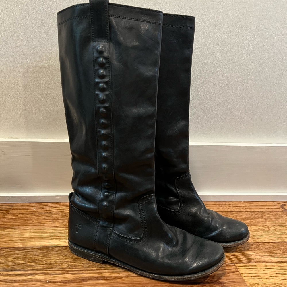 Frye Black Leather Boots